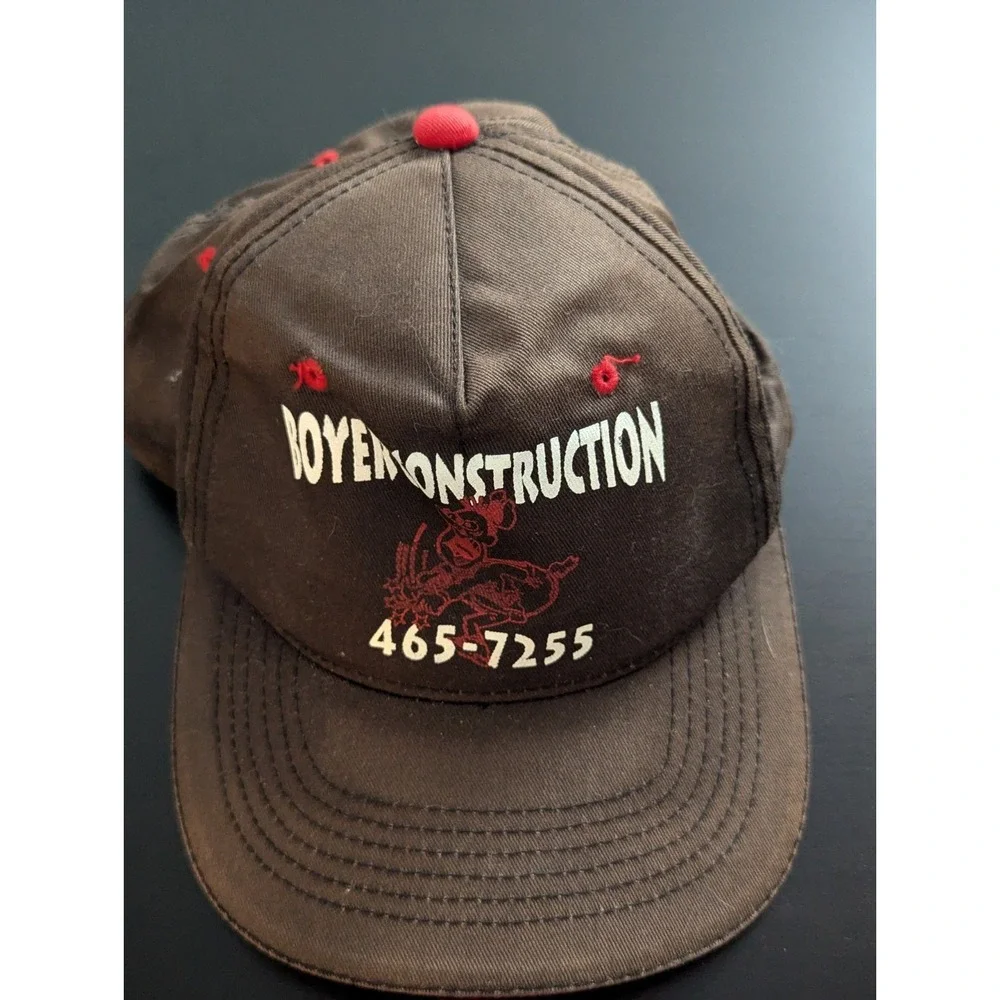 Vintage Boyer Construction Hat Snapback Brown OSFM‎ Faded by Outdoor Cap